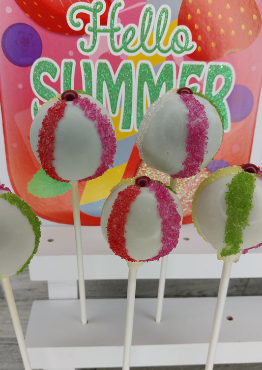 Beach Ball Cake Pops