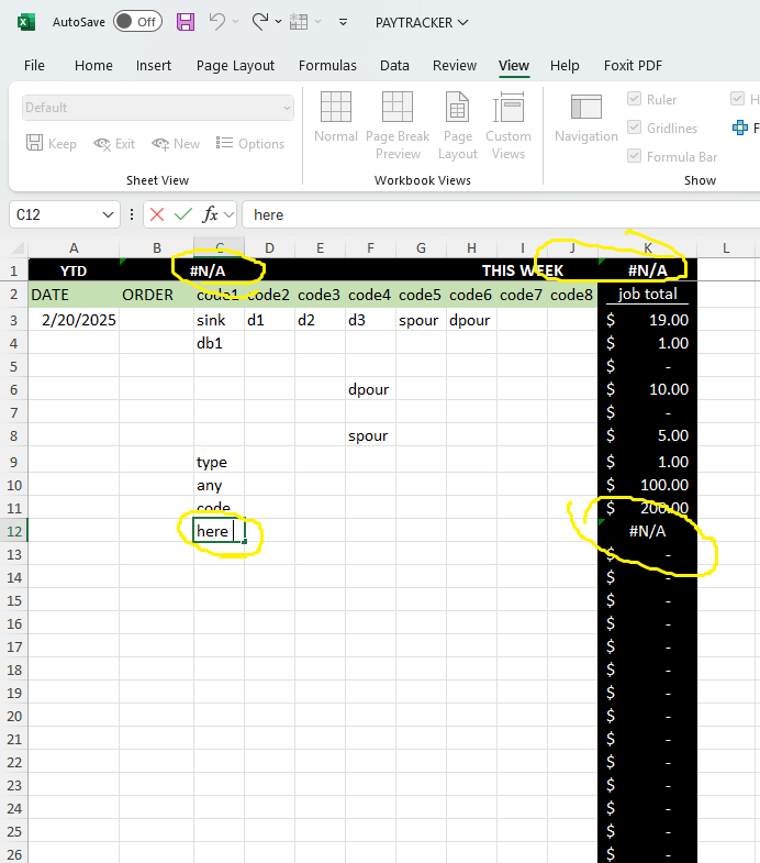 PayTracker Excel File